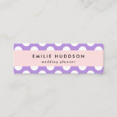 Paarse poka Dots, Polka Dot Pattern, Stippen, gedo Mini Visitekaartje (Voorkant)