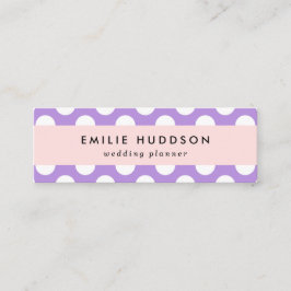 Paarse poka Dots, Polka Dot Pattern, Stippen, gedo Mini Visitekaartje