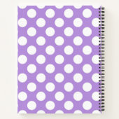 Paarse poka Dots, Polka Dot Pattern, Stippen, gedo Notitieboek (Achterkant)