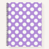 Paarse poka Dots, Polka Dot Pattern, Stippen, gedo Notitieboek (Voorkant)