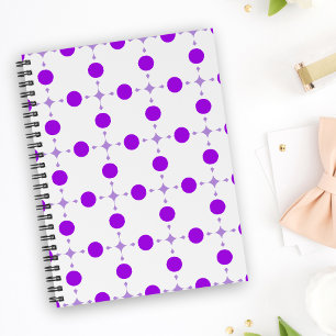 Paarse poka Dots, Polka Dot Pattern, Stippen, gedo Notitieboek