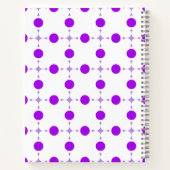 Paarse poka Dots, Polka Dot Pattern, Stippen, gedo Notitieboek (Achterkant)