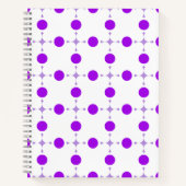 Paarse poka Dots, Polka Dot Pattern, Stippen, gedo Notitieboek (Voorkant)