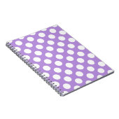 Paarse poka Dots, Polka Dot Pattern, Stippen, gedo Notitieboek (Rechterzijde)