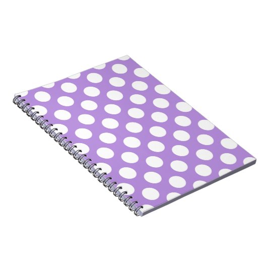 Paarse poka Dots, Polka Dot Pattern, Stippen, gedo Notitieboek (Rechterzijde)