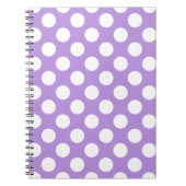 Paarse poka Dots, Polka Dot Pattern, Stippen, gedo Notitieboek (Voorkant)