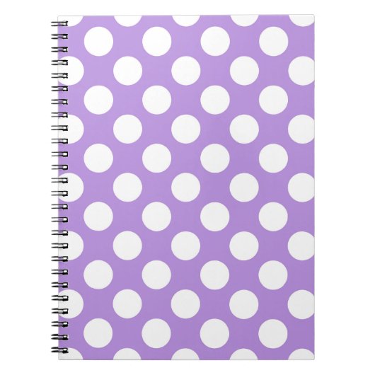 Paarse poka Dots, Polka Dot Pattern, Stippen, gedo Notitieboek (Voorkant)