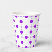 Paarse poka Dots, Polka Dot Pattern, Stippen, gedo Papieren Bekers (Achterkant)