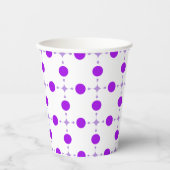 Paarse poka Dots, Polka Dot Pattern, Stippen, gedo Papieren Bekers (Voorkant)