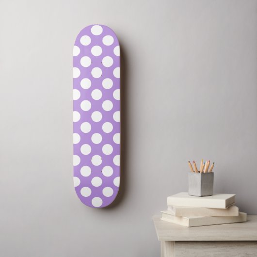 Paarse poka Dots, Polka Dot Pattern, Stippen, gedo Persoonlijk Skateboard (Muurkunst)