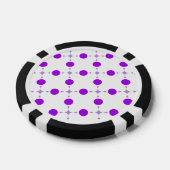 Paarse poka Dots, Polka Dot Pattern, Stippen, gedo Poker Chips (Enkel)