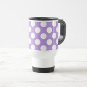 Paarse poka Dots, Polka Dot Pattern, Stippen, gedo Reisbeker (Voorkant rechts)