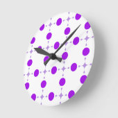 Paarse poka Dots, Polka Dot Pattern, Stippen, gedo Ronde Klok (Hoek)
