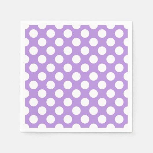 Paarse poka Dots, Polka Dot Pattern, Stippen, gedo Servet (Voorkant)
