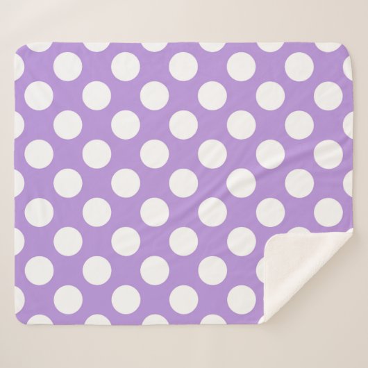 Paarse poka Dots, Polka Dot Pattern, Stippen, gedo Sherpa Deken (Voorkant (horizontaal))