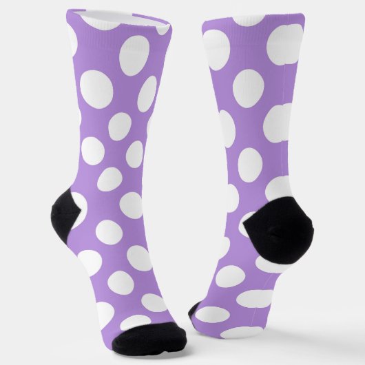 Paarse poka Dots, Polka Dot Pattern, Stippen, gedo Sokken (Gebogen)