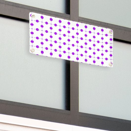 Paarse poka Dots, Polka Dot Pattern, Stippen, gedo Spandoek (Buitenkant Gebouw)