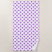 Paarse poka Dots, Polka Dot Pattern, Stippen, gedo Strandlaken (Voorkant)