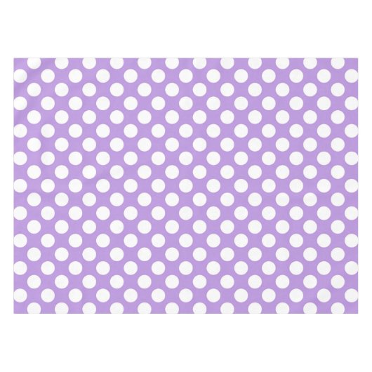 Paarse poka Dots, Polka Dot Pattern, Stippen, gedo Tafelkleed (Voorkant (Horizontaal))