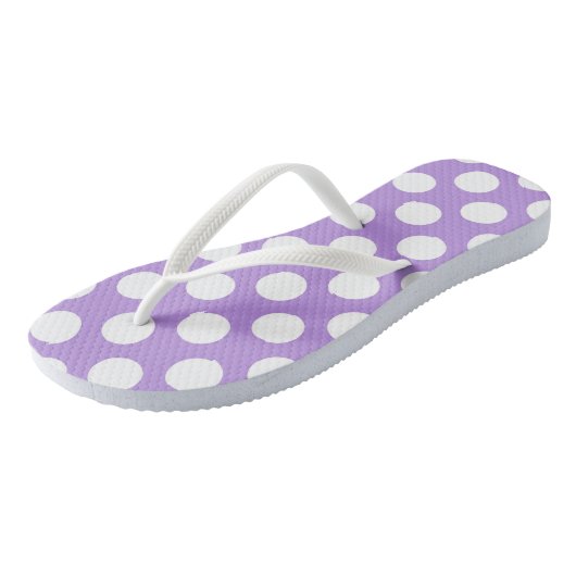 Paarse poka Dots, Polka Dot Pattern, Stippen, gedo Teenslippers (Schuin)