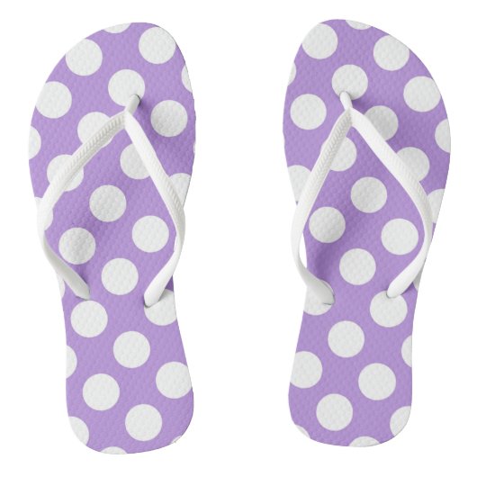 Paarse poka Dots, Polka Dot Pattern, Stippen, gedo Teenslippers (Voetbed)