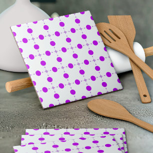 Paarse poka Dots, Polka Dot Pattern, Stippen, gedo Tegeltje