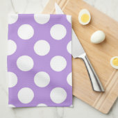 Paarse poka Dots, Polka Dot Pattern, Stippen, gedo Theedoek (Quarter Fold)