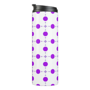 Paarse poka Dots, Polka Dot Pattern, Stippen, gedo Thermosbeker