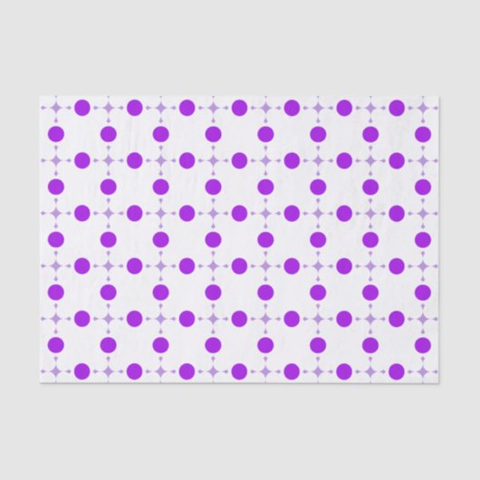Paarse poka Dots, Polka Dot Pattern, Stippen, gedo Tissuepapier (Voorkant)