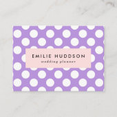 Paarse poka Dots, Polka Dot Pattern, Stippen, gedo Visitekaartje (Voorkant)