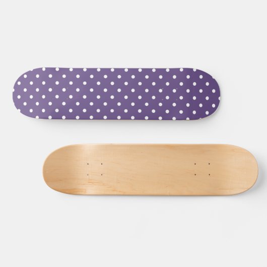Paarse poka Dots Skateboard Deck (Horizontaal)