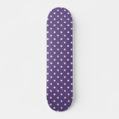 Paarse poka Dots Skateboard Deck (Voorkant)