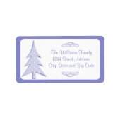 Paarse poka Ploots Pattern kerstboom Etiket (Voorkant)