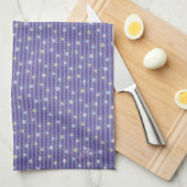 Paarse pokadots theedoek (Quarter Fold)