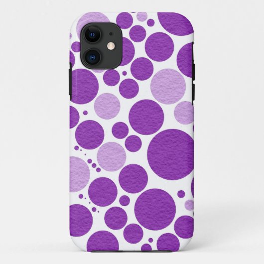 Paarse pokpunten naadloze textuurwandachtergrond Case-Mate iPhone case (Achterkant)