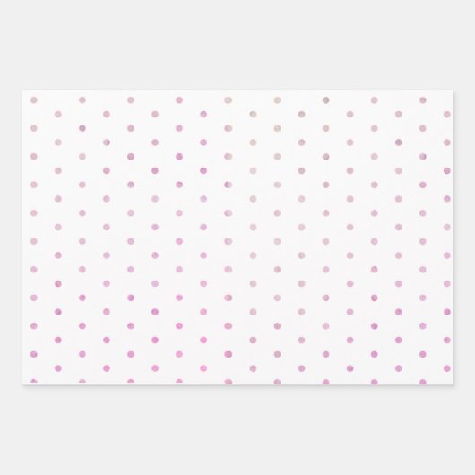 Paarse poladots bloemen en kunst in moedertaal inpakpapier vel (Voorkant 3)