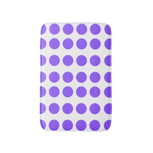 Paarse poladots design badmat (Voorkant Verticaal)