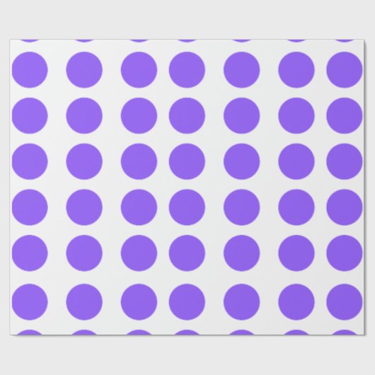 Paarse poladots design cadeaupapier (Vlak)
