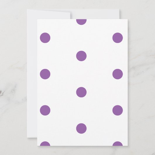 Paarse poladots op witboek (Achterkant)