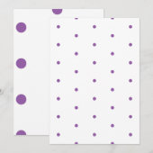 Paarse poladots op witboek (Voorkant / Achterkant)