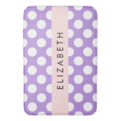 Paarse poladots, poolvlek, Jouw naam Badmat (Voorkant Verticaal)