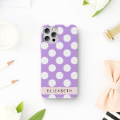 Paarse poladots, poolvlek, Jouw naam Case-Mate iPhone Case