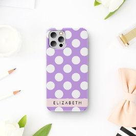 Paarse poladots, poolvlek, Jouw naam Case-Mate iPhone Case