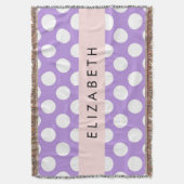 Paarse poladots, poolvlek, Jouw naam Deken (Voorkant Verticaal)