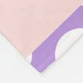 Paarse poladots, poolvlek, Jouw naam Fleece Deken (Hoek)