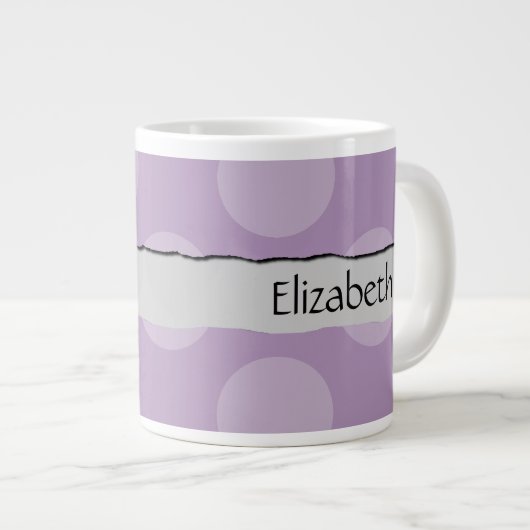 Paarse poladots, poolvlek, Jouw naam Grote Koffiekop (Voorkant rechts)