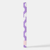 Paarse poladots, poolvlek, Jouw naam iPhone Hoesje (Rechterkant)