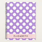 Paarse poladots, poolvlek, Jouw naam Planner (Voorkant)