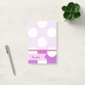 Paarse poladots, poolvlek, Jouw naam Post-it® Notes (Kantoor)