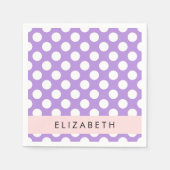 Paarse poladots, poolvlek, Jouw naam Servet (Voorkant)
